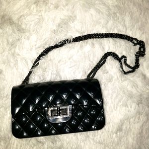 Black jelly purse